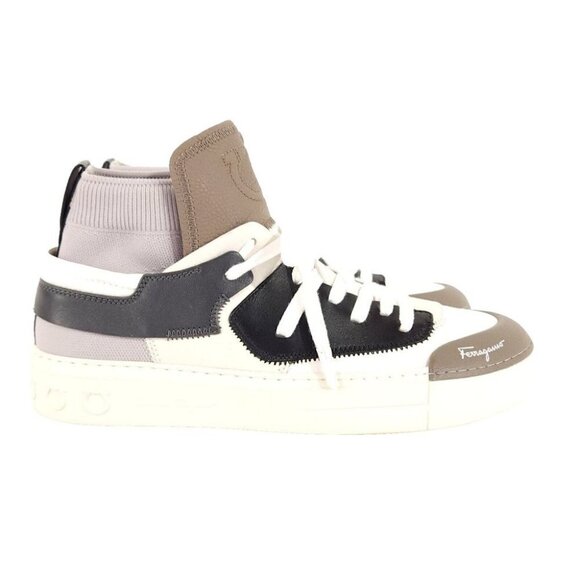 Salvatore Ferragamo Marvelous Borg Leather Sock Sneakers 8 M 41 Men’s New - Picture 4 of 15